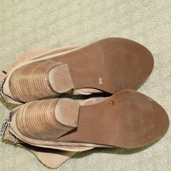 Jessica Simpson Cassley Women Size 6.5M Brown Taupe Leather Ankle Boots - Picture 6 of 6